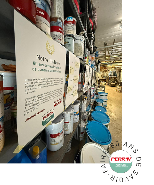 Exposition retraçant 80 ans d’histoire de Perrin Peinture dans l’atelier familial